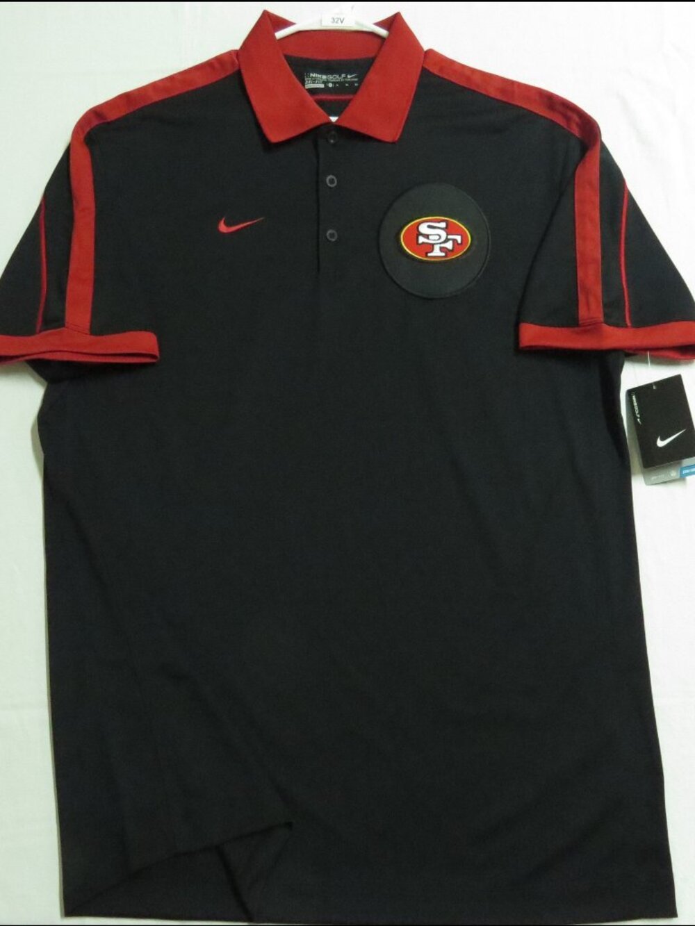 New 49ERS XL Nike Dri-Fit Men’s db #32V Polo Shirt